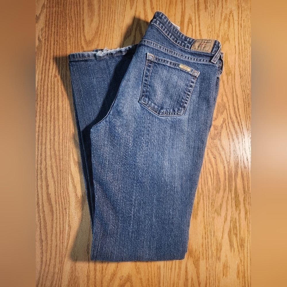 Levi Strauss Signature Jeans Low Rise Bootcut Misses 12 LONG Y2K Vintage Levis - Picture 8 of 14